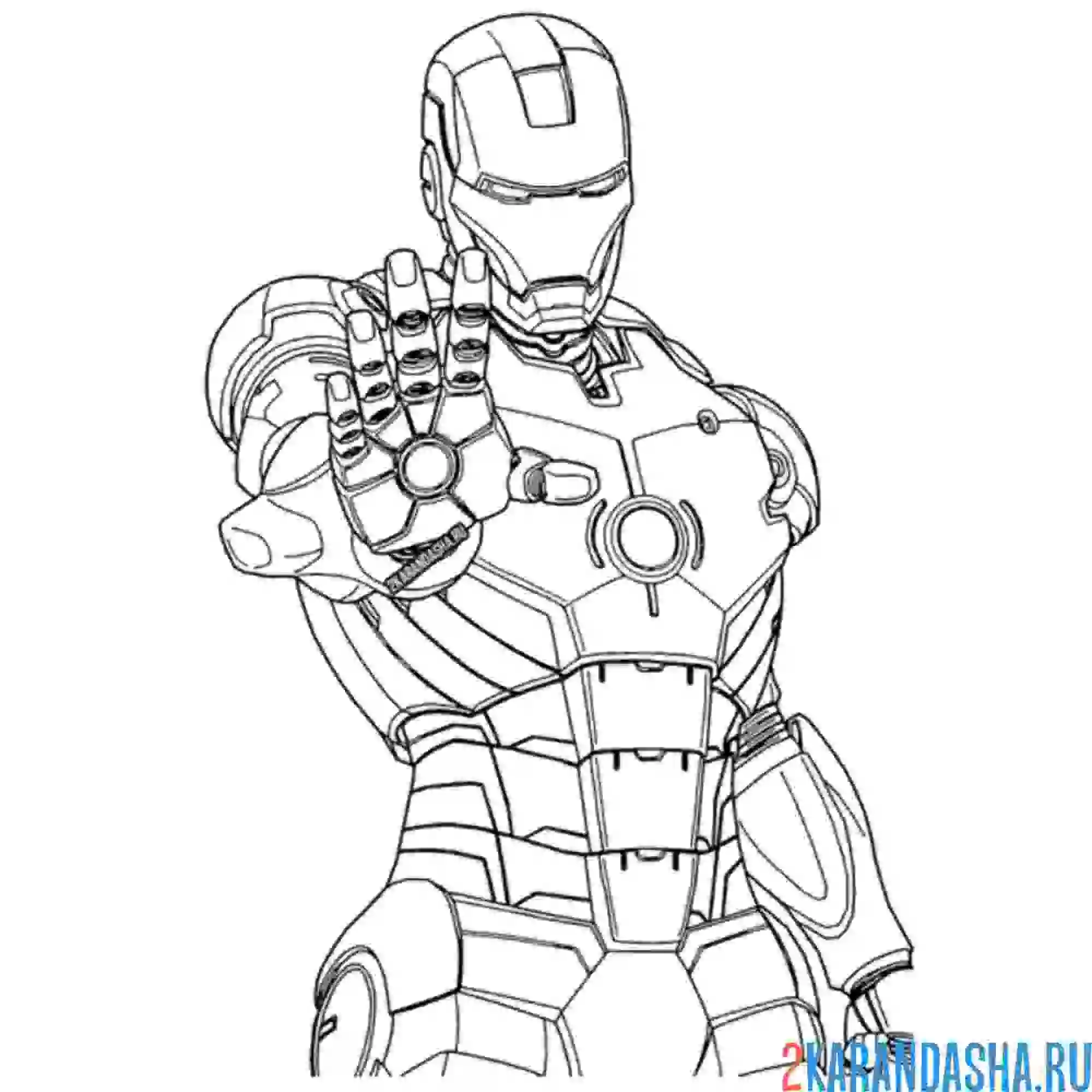 Раскраска суперсильный железный человек