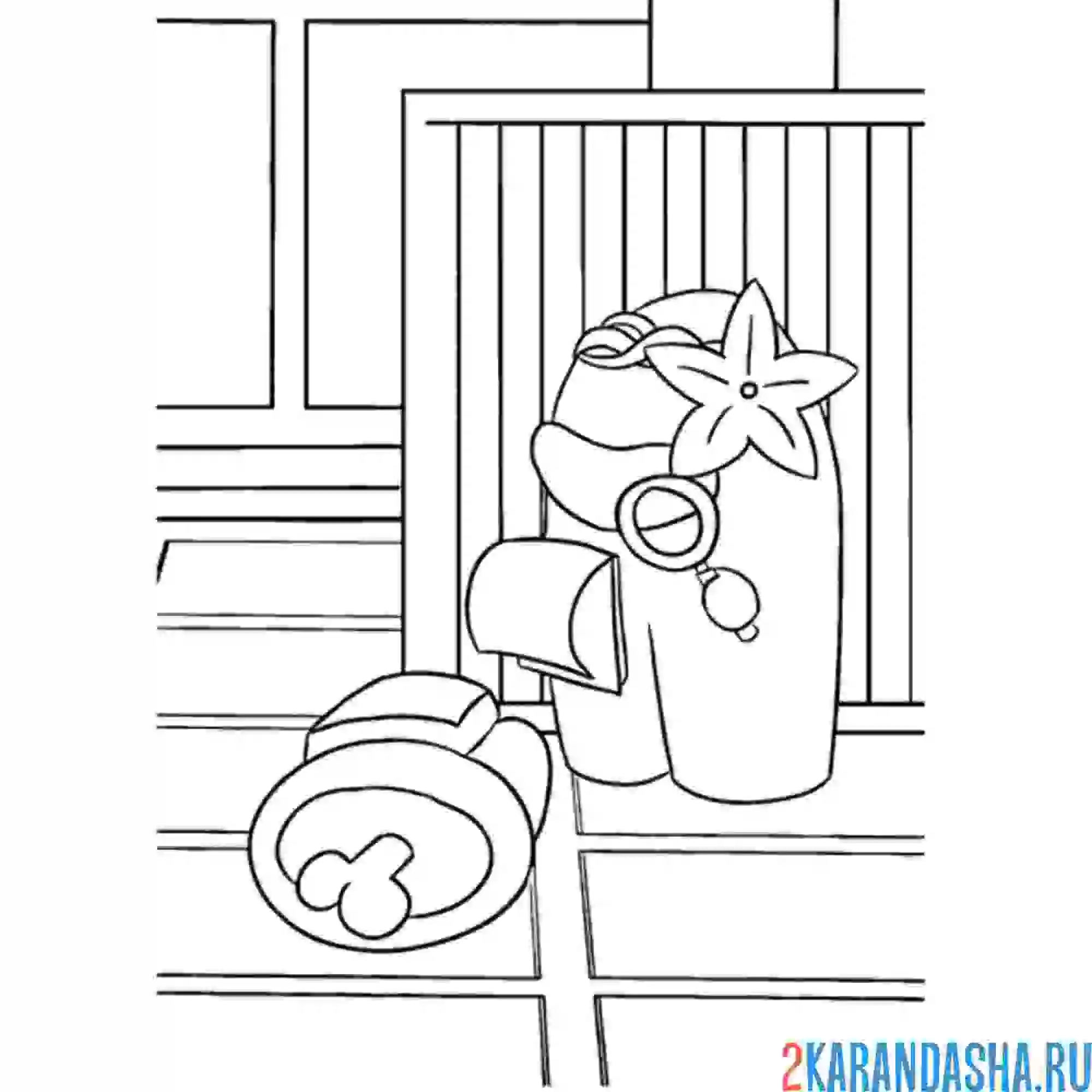 Раскраска амонг ас cыщик и труп