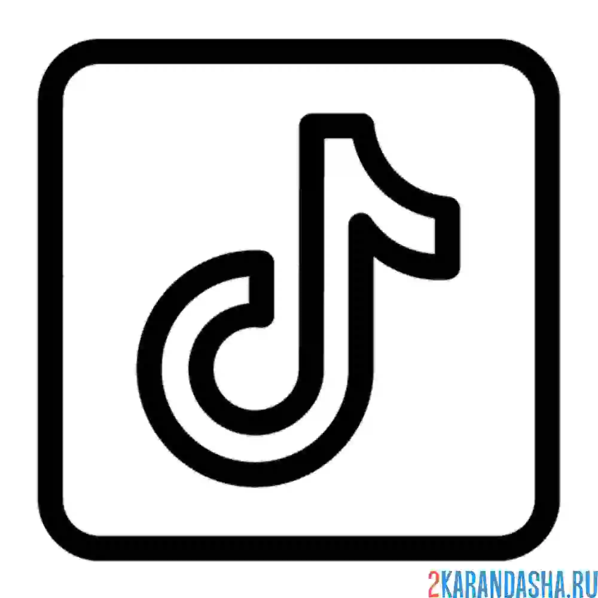 Раскраска тик ток иконка