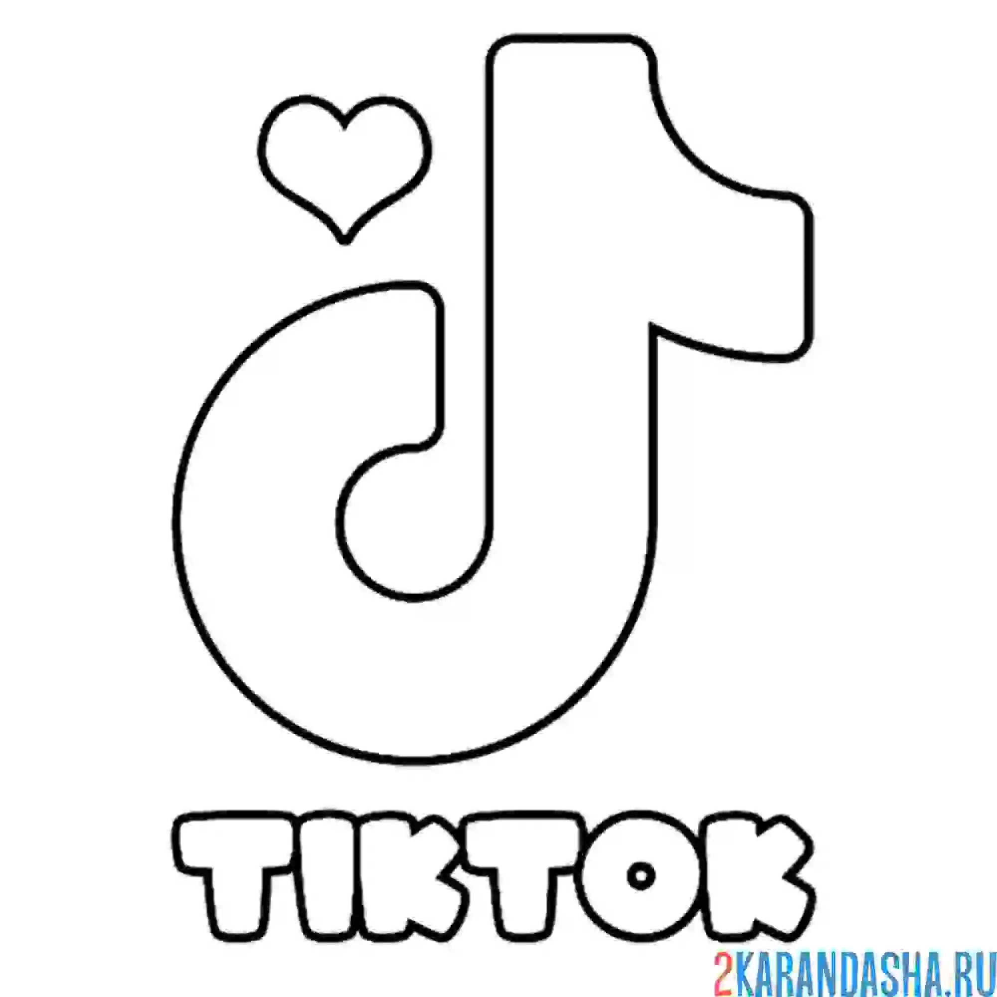 Раскраска тик ток лого