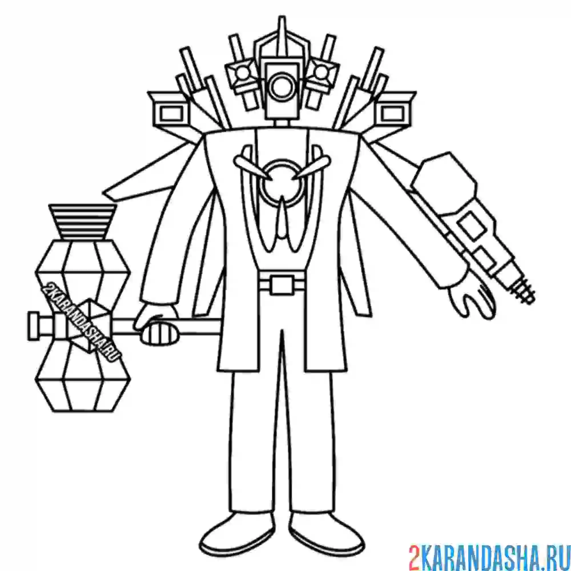 Раскраска титан камерамэн апгрейд