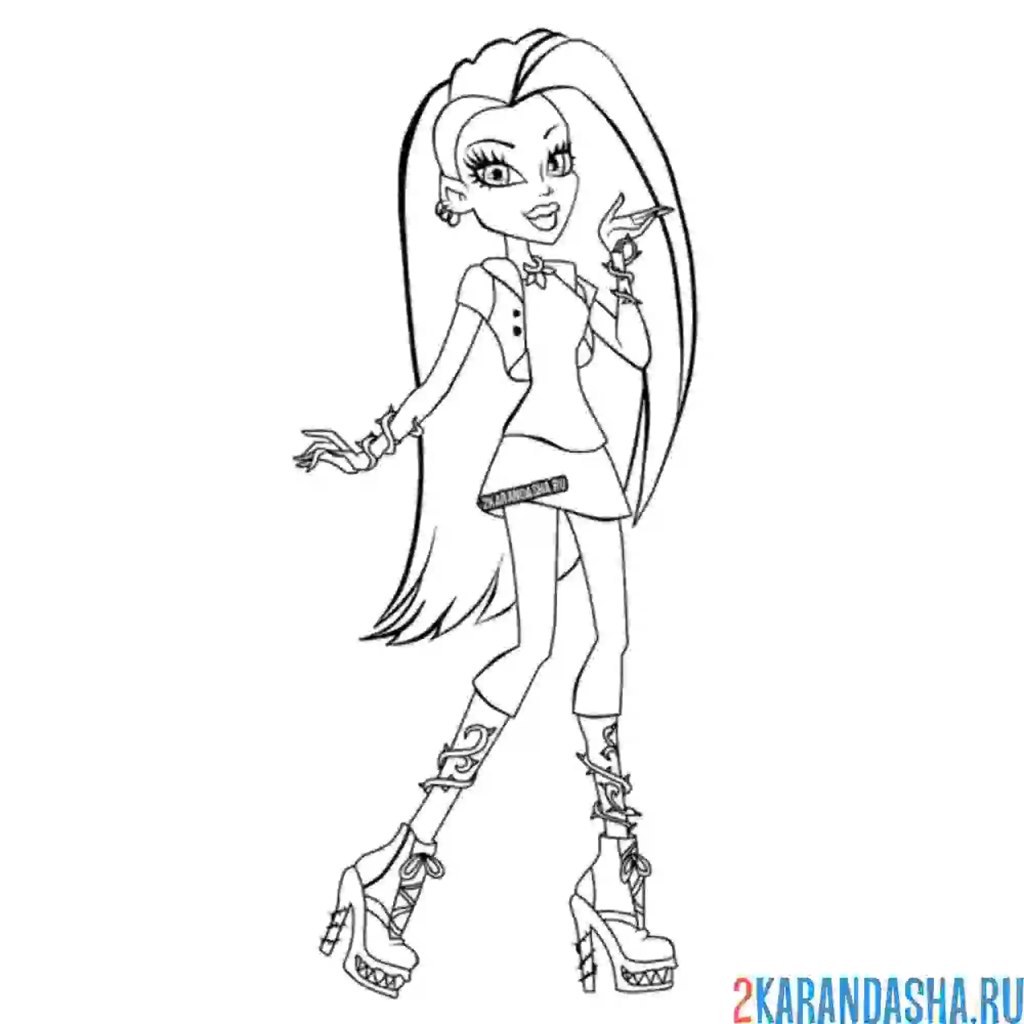 Раскраска монстр хай венера макфлайтрап гуляет