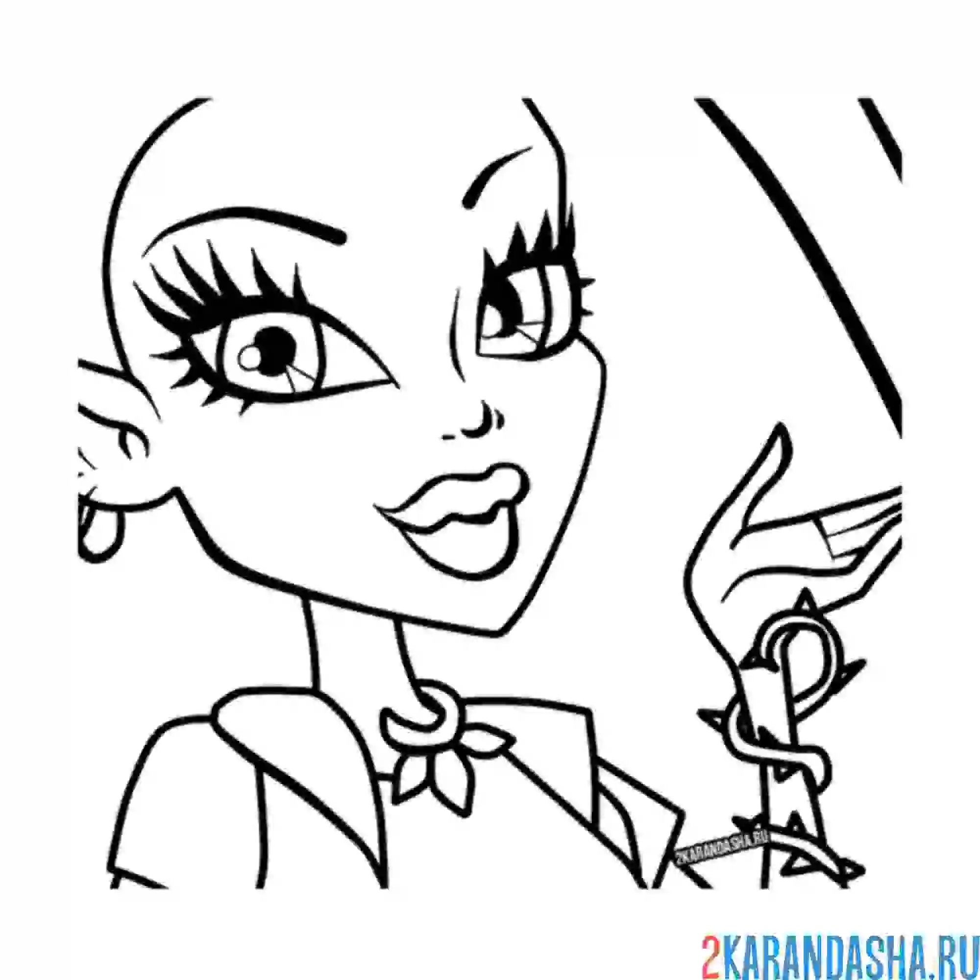 Раскраска венера макфлайтрап крупный план монстр хай