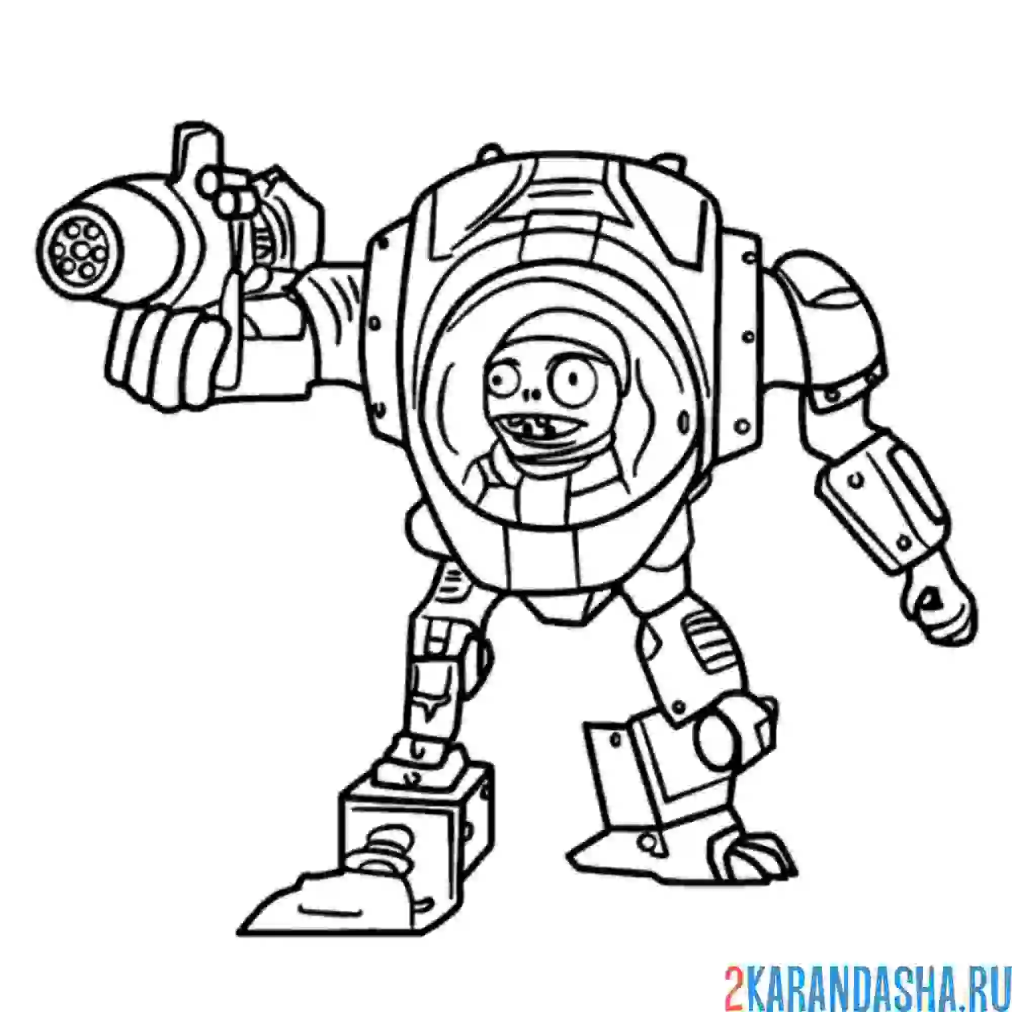 Раскраска зомби машина