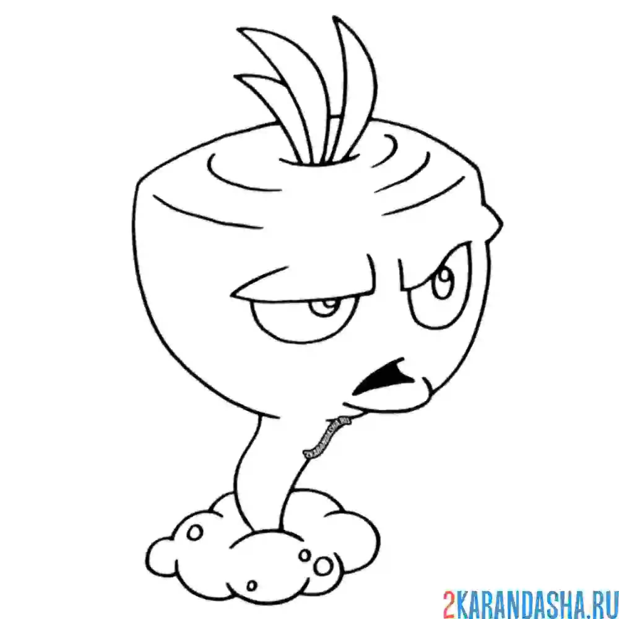 Раскраска зомби свекла