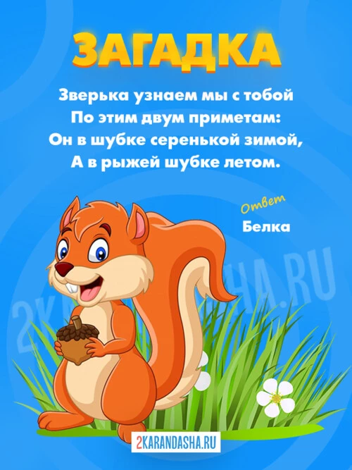 Загадки Для детей 3-4 года