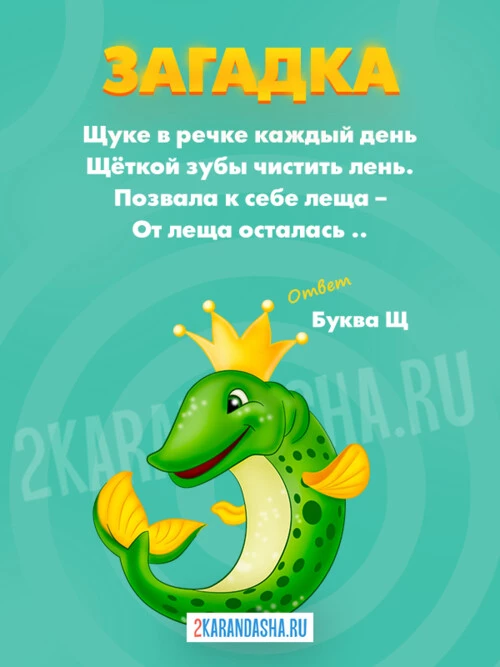 Загадки Буква Щ