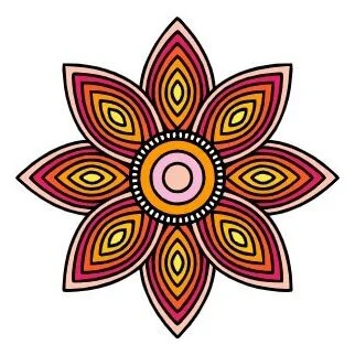 пример раскраски мандала успеха