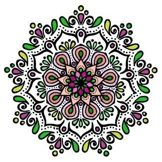 пример раскраски мандала здравия