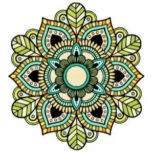 пример раскраски мандала счастья и доброты