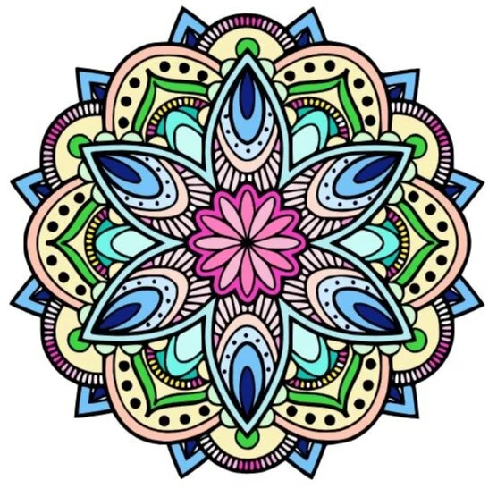 пример раскраски мандала созерцания