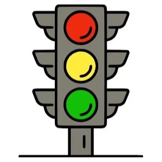 пример раскраски дорожный светофор