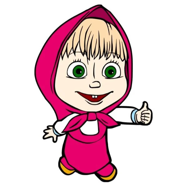 пример раскраски маша бежит