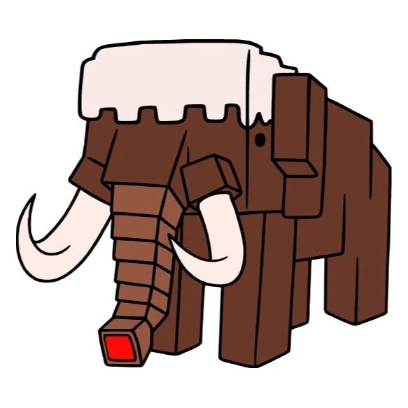 пример раскраски 99 ночей в лесу мамонт