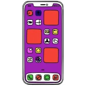 пример раскраски экран айфон