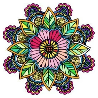 пример раскраски мандала фортуны