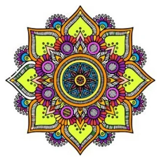 пример раскраски мандала денег