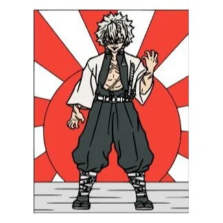 пример раскраски истребитель демонов sanemi shinadzugava