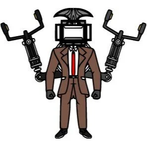 Цветной вариант раскраски upgraded large tv man