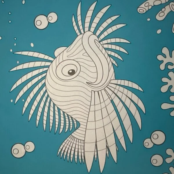 пример раскраски крылатка рыбка