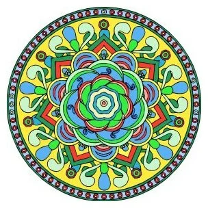 пример раскраски мандала чистоты