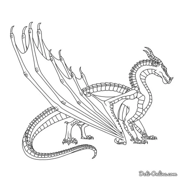 пример раскраски дракон королевский