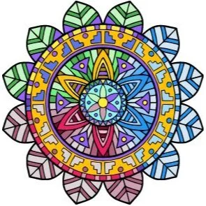 пример раскраски мандала забота