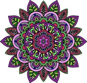 пример раскраски мандала поиск себя