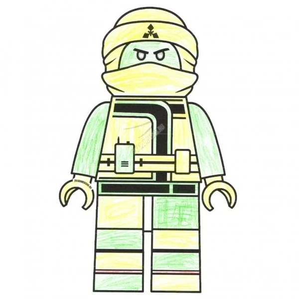 пример раскраски ниндзяго zane