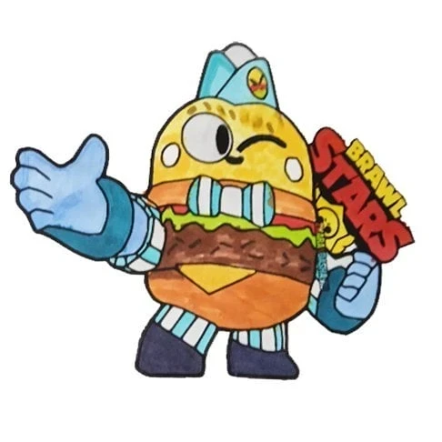 пример раскраски лу бургер