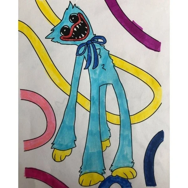 пример раскраски хагги вагги запутался поппи плейтайм