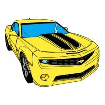 пример раскраски бамблби машина