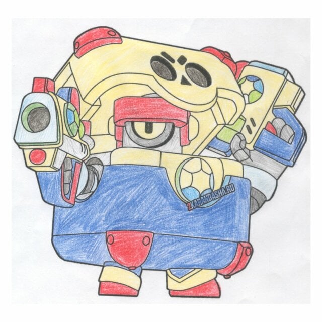 Цветной вариант раскраски дэррил мегаящик