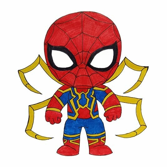 Цветной вариант раскраски простая картинка