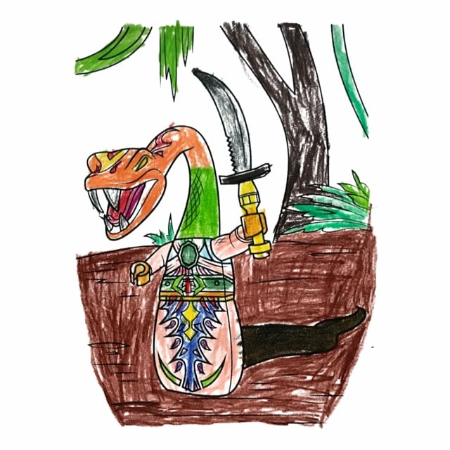 пример раскраски монстр из прошлого