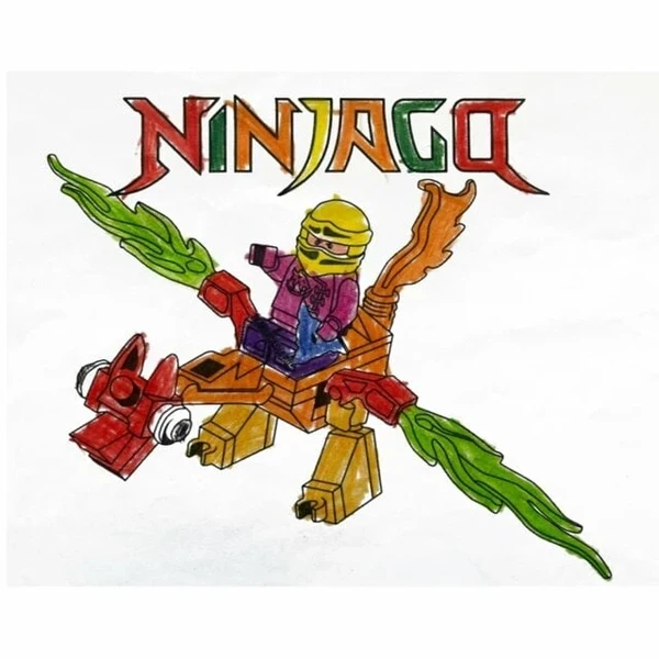 пример раскраски полет на драконе