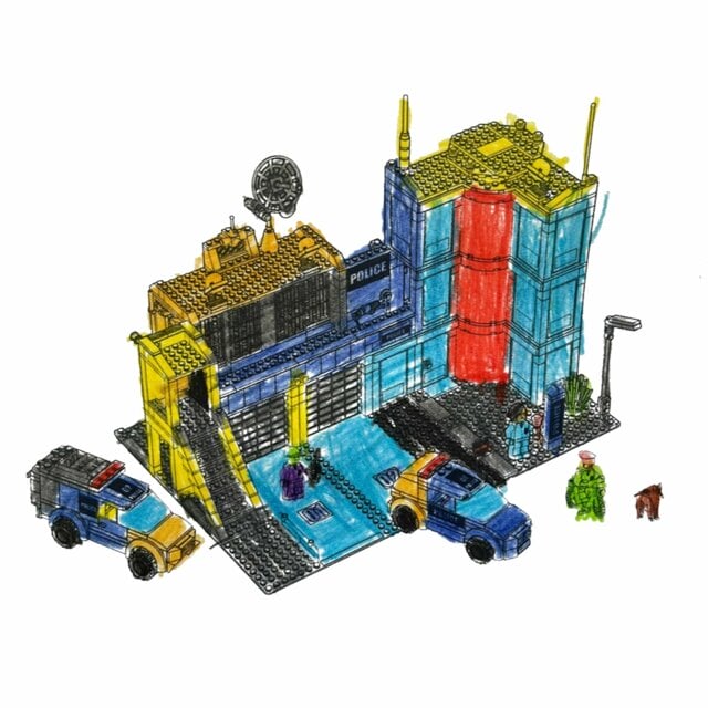 пример раскраски полицейский участок, сити