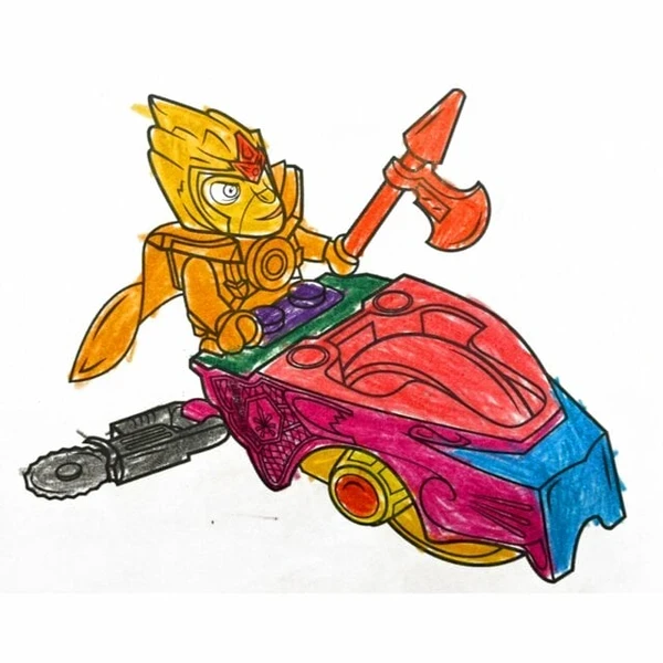 пример раскраски погоня на спидерах