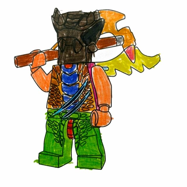 пример раскраски лизару ниндзяго