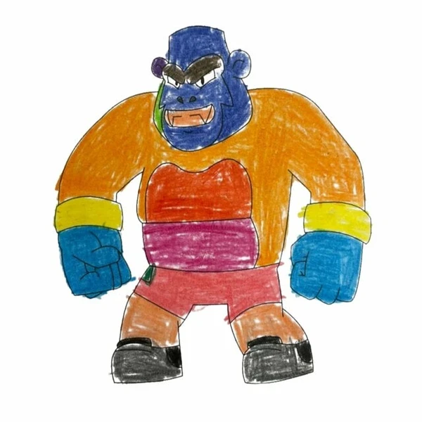 Цветной вариант раскраски гуджицу силвербэк