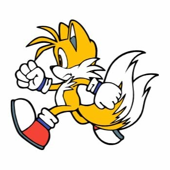 пример раскраски тейлз прауэр бежит