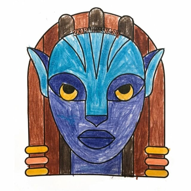 Цветной вариант раскраски аватар иконка