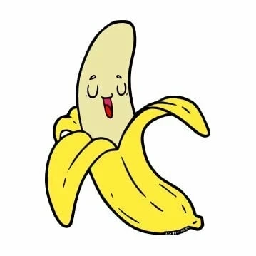 пример раскраски банан спит