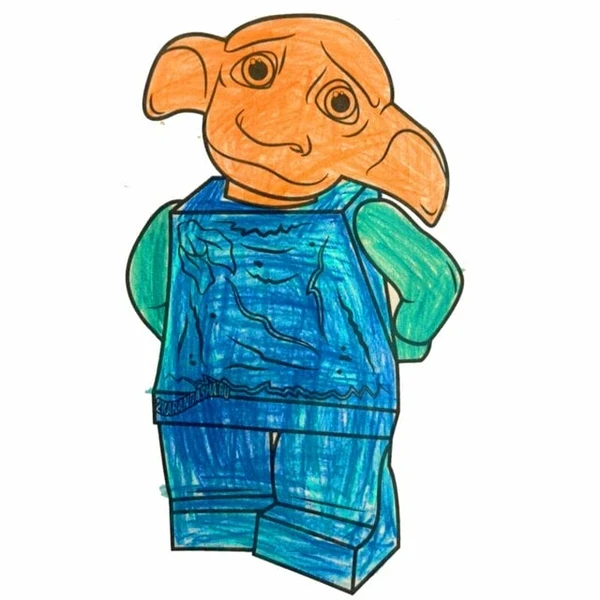 пример раскраски добби лего