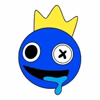 пример раскраски радужные друзья блю синий