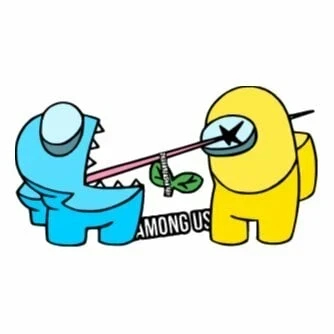 Цветной вариант раскраски амонг ас самозванец атака