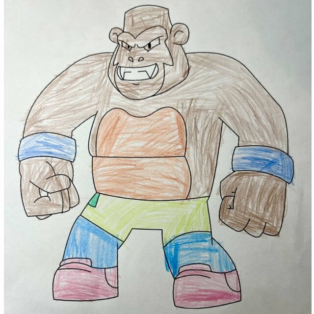 пример раскраски гуджицу силвербэк