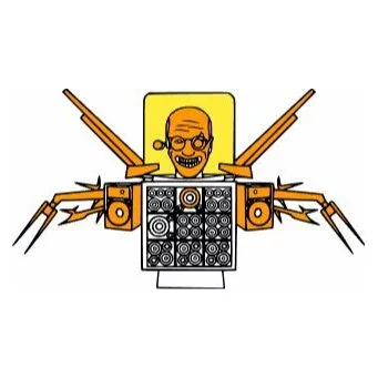 Цветной вариант раскраски скибиди ученый