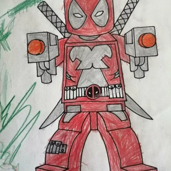 пример раскраски дэдпул