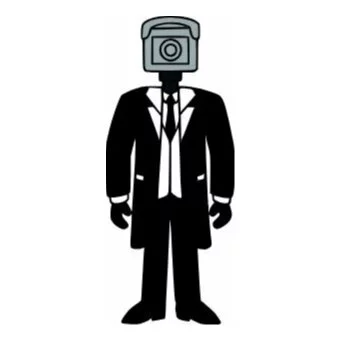 Цветной вариант раскраски камера мэн скибиди